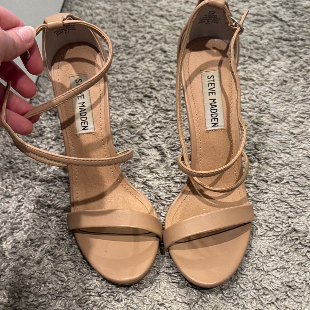 Steve Madden Nude Strappy Heels